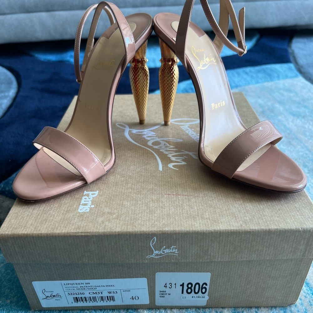 Sale!!!! Nude Authentic Christian Louboutin Lipstick Heels Size 40